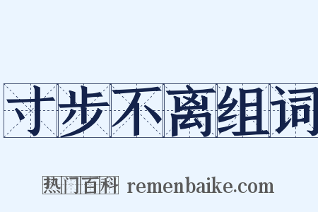 寸步不离组词是什么意思的图片
